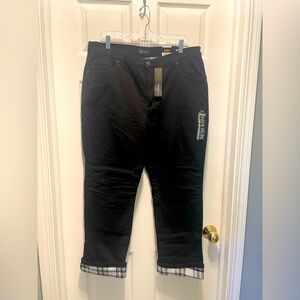 Lee Black Denim Relaxed Straight Fit Fleece lined jeans